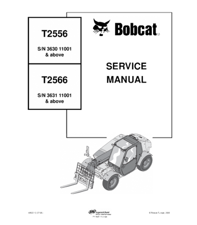 BOBCAT T2556, T2566 TELESCOPIC HANDLER SERVICE MANUAL