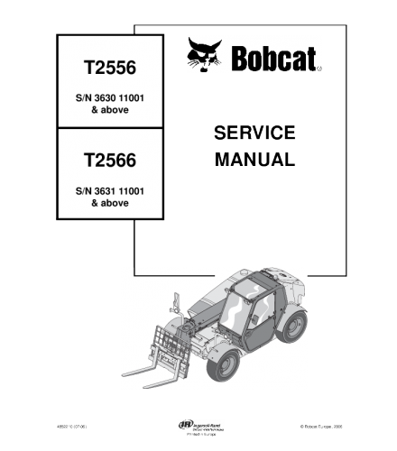 BOBCAT T2556, T2566 TELESCOPIC HANDLER SERVICE REPAIR MANUAL