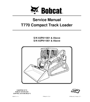 Bobcat T770 Compact Track Loader Service Repair Manual – Heavy ...