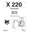 BOBCAT X220 EXCAVATOR SERVICE REPAIR MANUAL