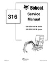 Bobcat 316 Mini Excavator Service Repair Manual Download