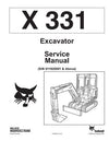 Download Bobcat X331 Hydraulic Excavator Service Repair Manual (S/N: 511920001 & Above)