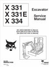 Bobcat X331, X331E, X334 Hydraulic Excavator Service Repair Manual Download