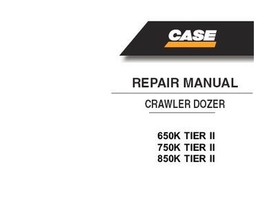CASE 650K 750K 850K TIER 2 Crawler Dozer Workshop Service Repair Manual