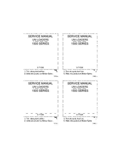 Case IH 1500 Series Uni-Loader Service Repair Manual 9-71536