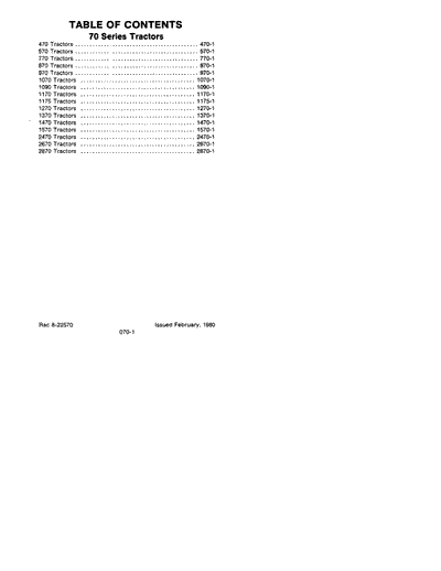 Case IH 30 70 90 Series Tractor Specifications Manual 8-22570