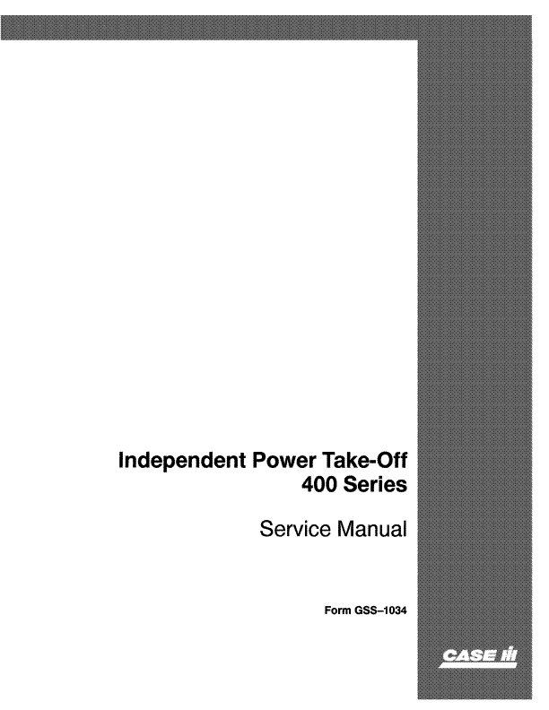 Case IH Independent PTO 400 Tractor Service Repair Manual GSS1034