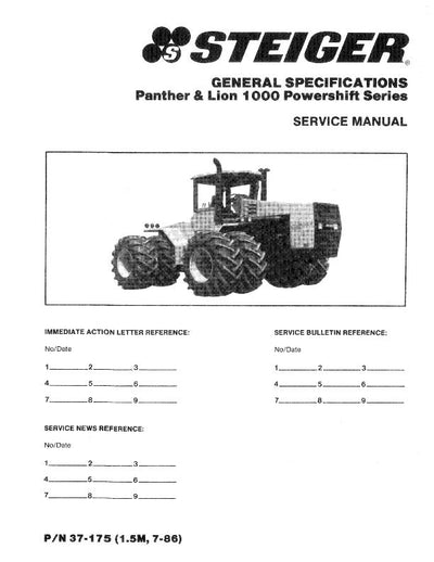 Case IH Panther & Lion 1000 Powershift Series Service Repair Manual 37-175