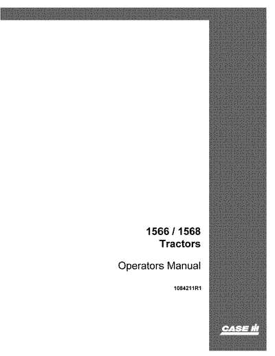 Case IH Tractor 15661568 Operator’s Manual 1084211R1