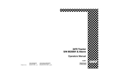 Case IH Tractor 2470 SN8825001 & Above Operator’s Manual 9-3871