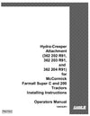 Case IH Tractor Hydra- Creeper Attachment For McCormick Farmall Super C and 200 Operator’s Manual 1004362R1