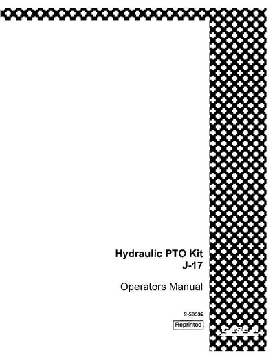 Case IH Tractor Hydraulic PTO Kit J17 Operator’s Manual 9-50592