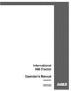 Case IH Tractor International 966 Operator’s Manual 1084205R1