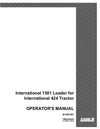 Case IH Tractor Intl 1501 Loader for Intl 424 Operator’s Manual 1018974R1