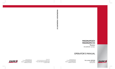Case IH Tractor MAGNUM 2654 3154 Operator’s Manual 48053588