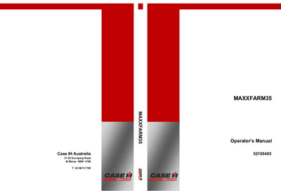 Case IH Tractor MAXXFARM35 Operator’s Manual 52105403