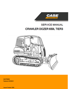 Case 650L Tier3 Crawler Dozer Workshop Service Repair Manual