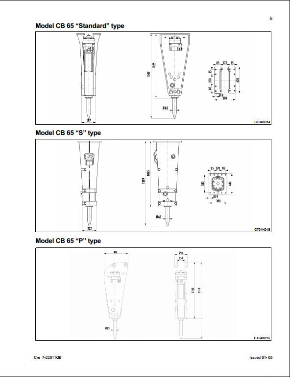 Case CB Serie Hydraulic hammers Rock Breakers Workshop Service Repair Manual
