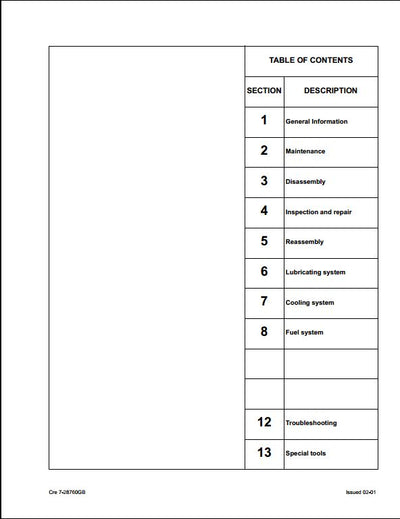 Case ISUZU BB-4BG1T and BB-6BG1T Engine Workshop Service Repair Manual