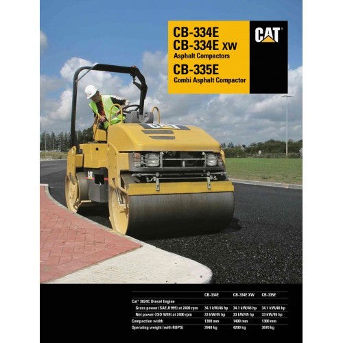Caterpillar CB 334E XW VIBRATORY COMPACTOR C3D Service Repair Manual PDF