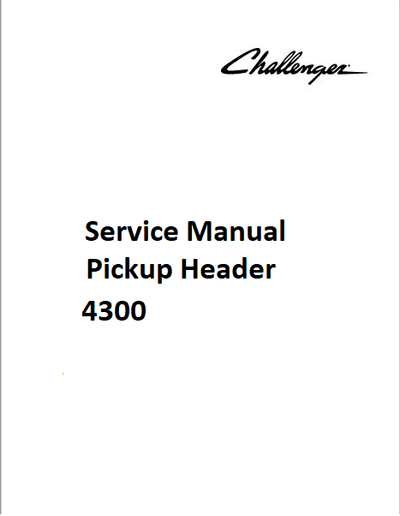 Challenger 4300 Pickup Header Service Manual Download