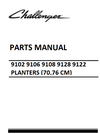 Challenger 9102 9106 9108 9128 9122 Planters (70,76 Cm) Parts Manual Instant Download