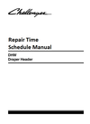 Challenger DHW Draper Header Repair Time Schedule Manual