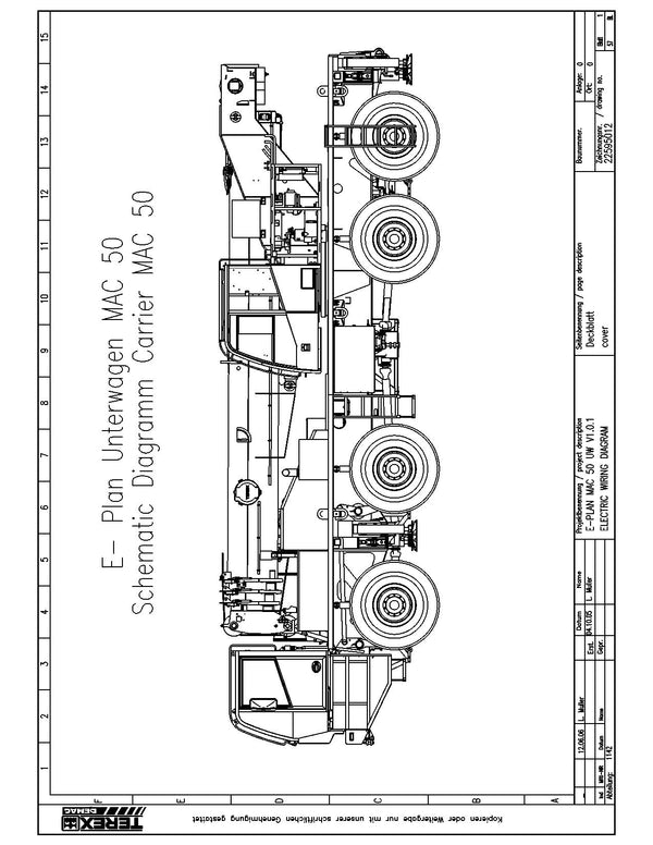 Terex Demag MAC50 Electrical and Hydraulic schematic set Manual