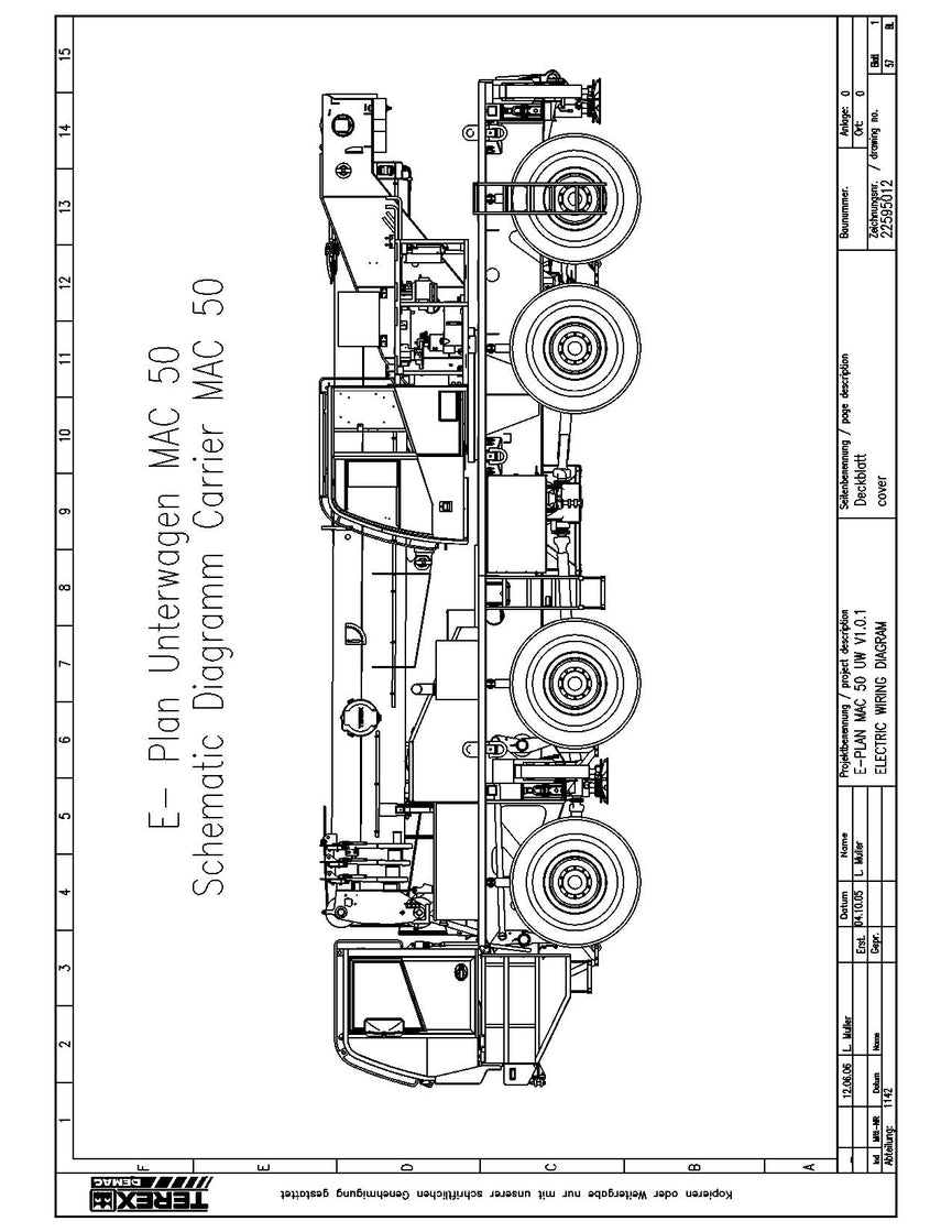 Terex Demag MAC50 Electrical and Hydraulic schematic set Manual