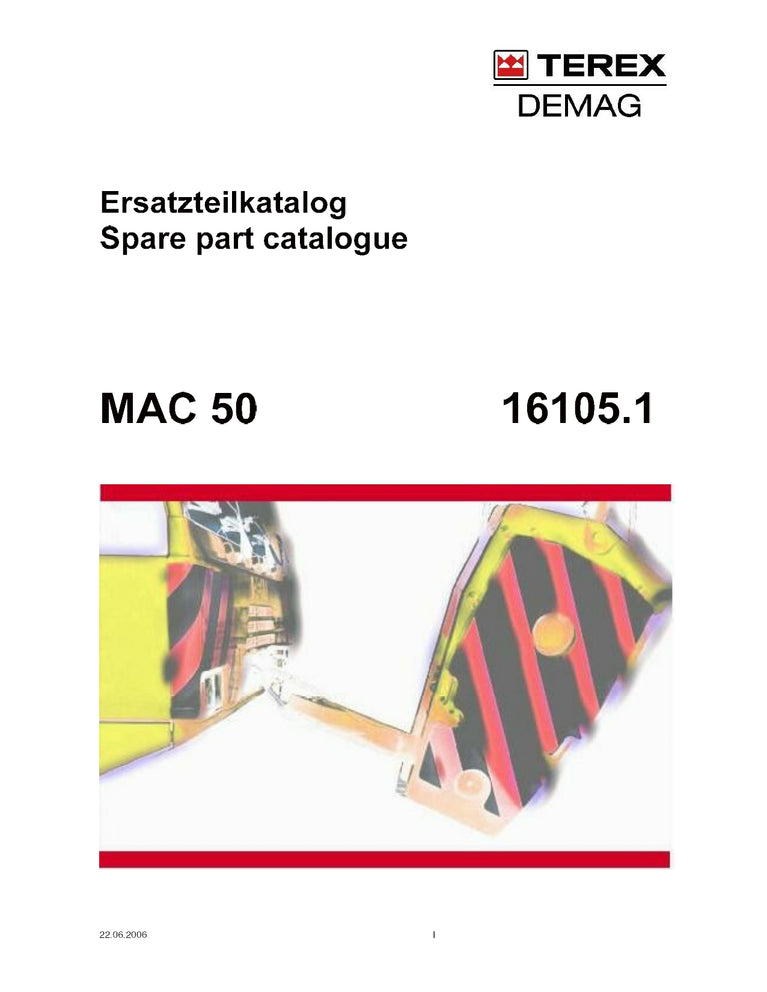Terex-Demag MAC-50 All-Terrain Crane Spare Parts Catalog Manual
