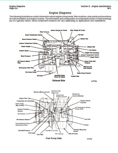 Cummins Engine M11 Series Engine Service Repair Shop Manual