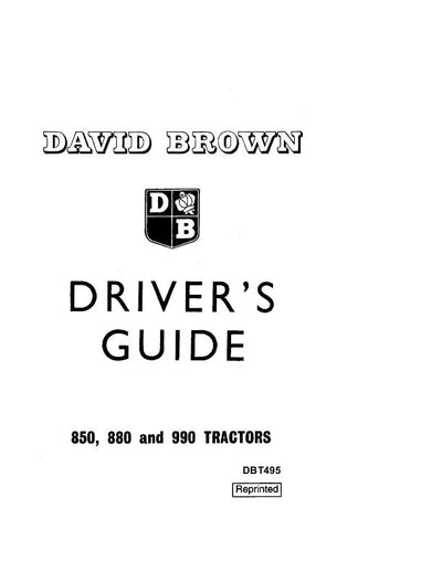 Case IH Tractor 850,880,990 Operator’s Manual DBT495