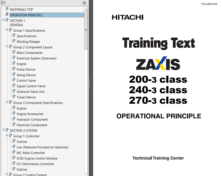 DOWNLOAD NOW HITACHI ZAXIS 200-3, 225US-3, 225USR-3, 240-3, 270-3 CLASS EXCAVATOR FULL COMPLETE SERVICE MANUAL