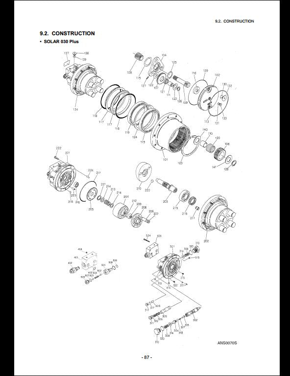 Doosan Solar 030 Plus 035 Crawled Excavator Workshop Service Repair Manual