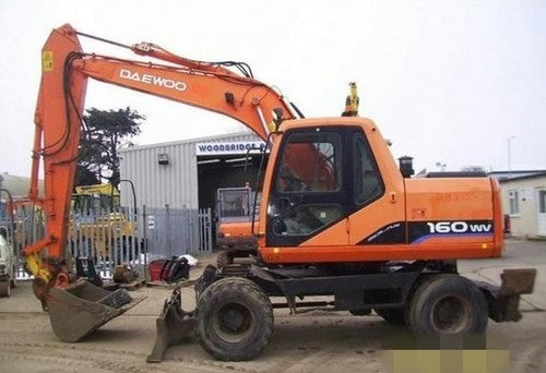 Doosan Solar 140, 160W-V Wheeled Excavator Workshop Service Repair Manual