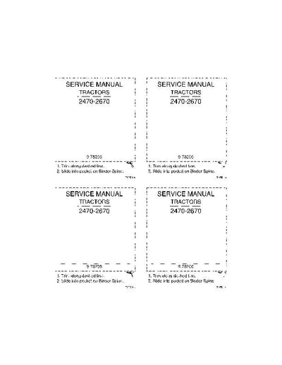 Case 2470, 2670 Tractor Service Repair Manual 9-78206