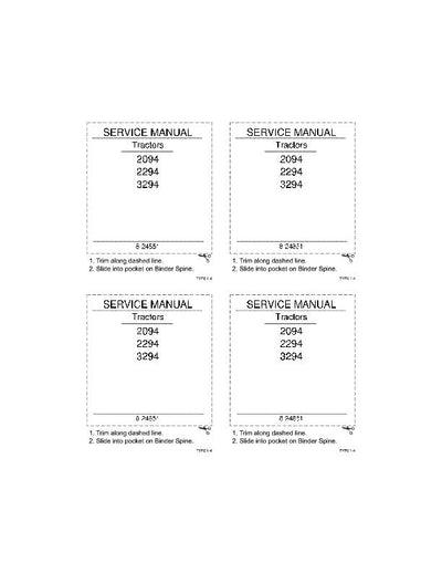Download Case IH 2094, 2294, 3294 Tractor Service Repair Manual 8-24851R0