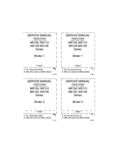 Download Case IH MX100, MX110, MX120, MX135 Series Tractor Service Repair Manual 7-65907