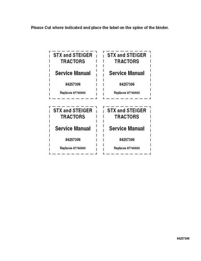 Download Case IH STX Steiger 280 330 380 430 480 285 335 385 435 485 530 535 Service Repair Manual 84257306