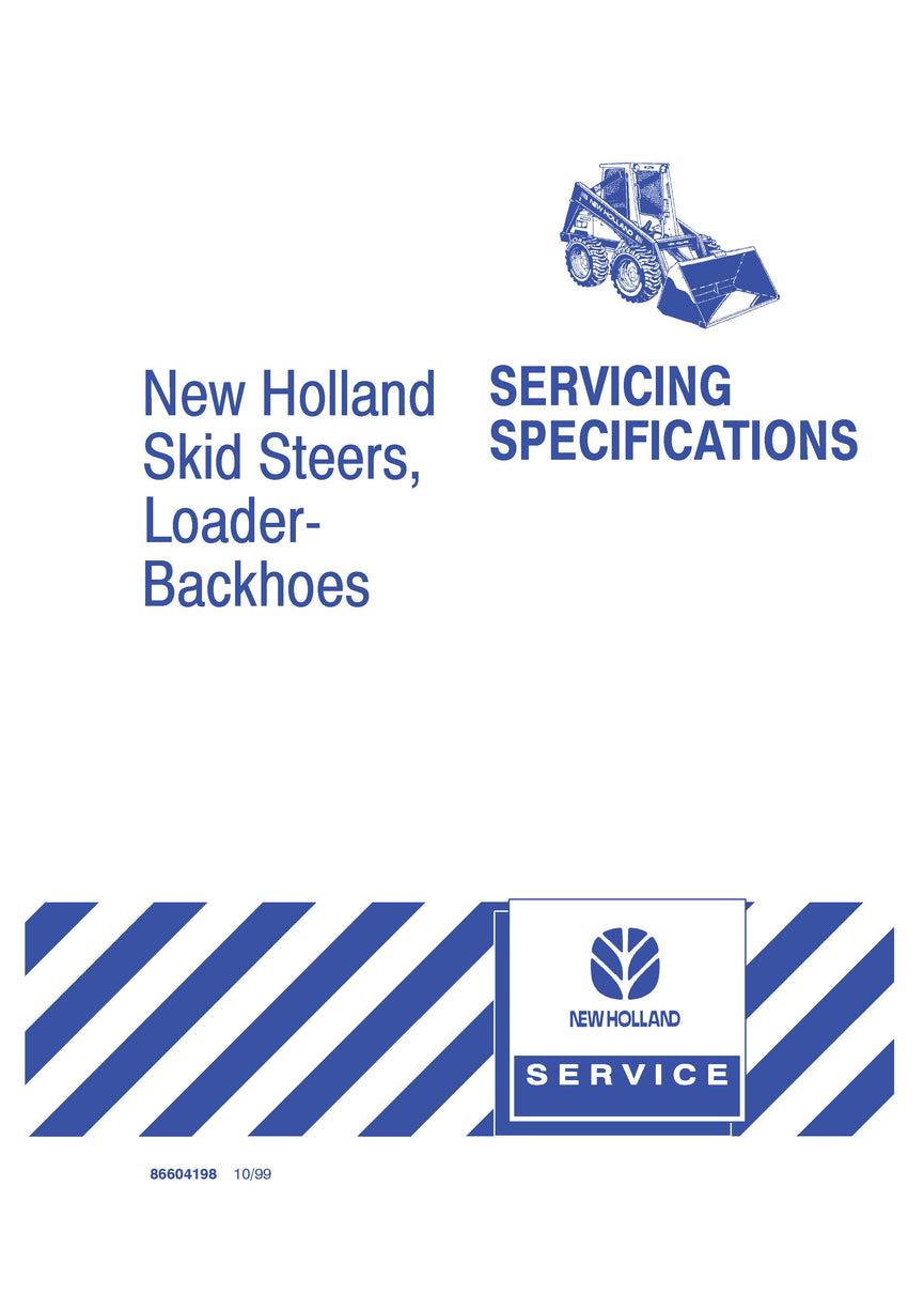 New Holland LS120, LS125 Skid Steer Loader Service Repair Manual 86604198