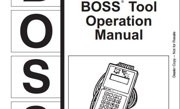 Download Bobcat Boss Tool Operation Workshop Manual