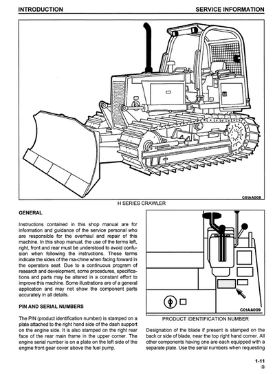 Download Komatsu Dresser TD7H, TD8H, TD9H Dozer Service Repair Shop Manual