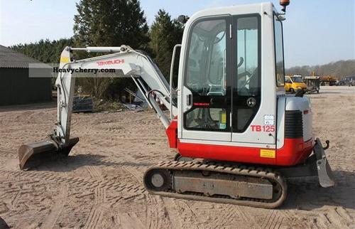 Download Takeuchi TB125 Mini Compact Excavator Workshop Parts Manual