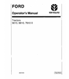 FORD NEW HOLLAND 5610, 6610, 7610 II TRACTOR WITH CAB OPERATOR'S MANUAL