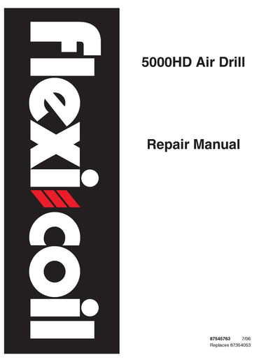 Flexi Coil 5000HD Air Drill Service Repair Manual 87545763