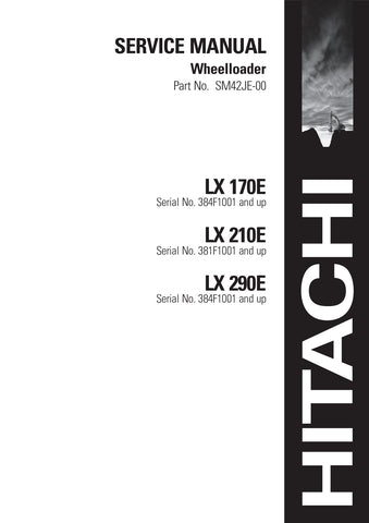 HITACHI LX 170E LX 210E LX 290E WHEEL LOADER FULL COMPLETE SERVICE MANUAL PDF