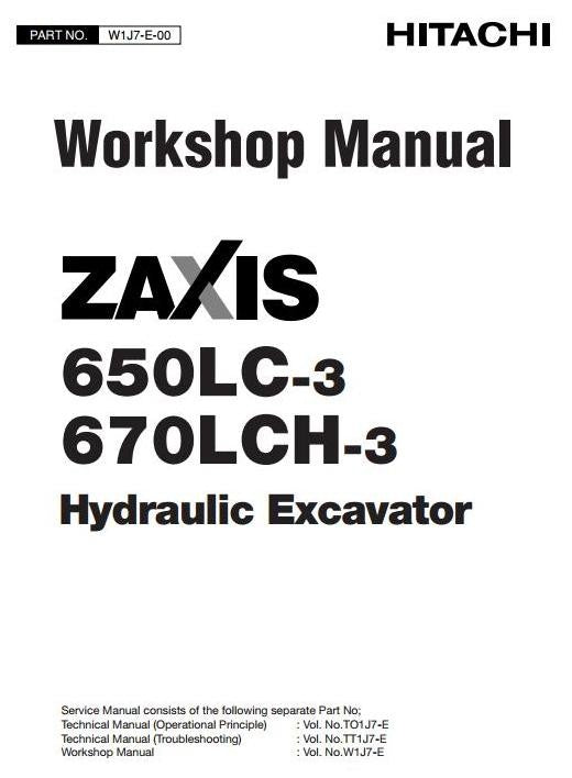 Download Hitachi Zaxis 650LC-3, 670LCH-3 Hydraulic Excavator Full Complete Workshop Service Repair Technical Manual