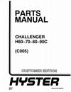 Hyster H100C, H120C, H60C, H70C, H80C Diesel and LPG Forklift Truck C005 Series Spare Parts Manual