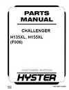 Hyster H135XL, H155XL (H6.00XL, H7.00XL) Diesel and LPG Forklift Truck F006 Series Spare Parts Manual