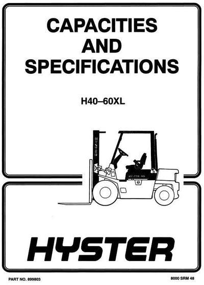 Hyster H2.00XL, H2.50XL, H3.00 Forklift Truck A177 Series Workshop Service Repair Manual (Europe)